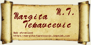 Margita Tepavčević vizit kartica